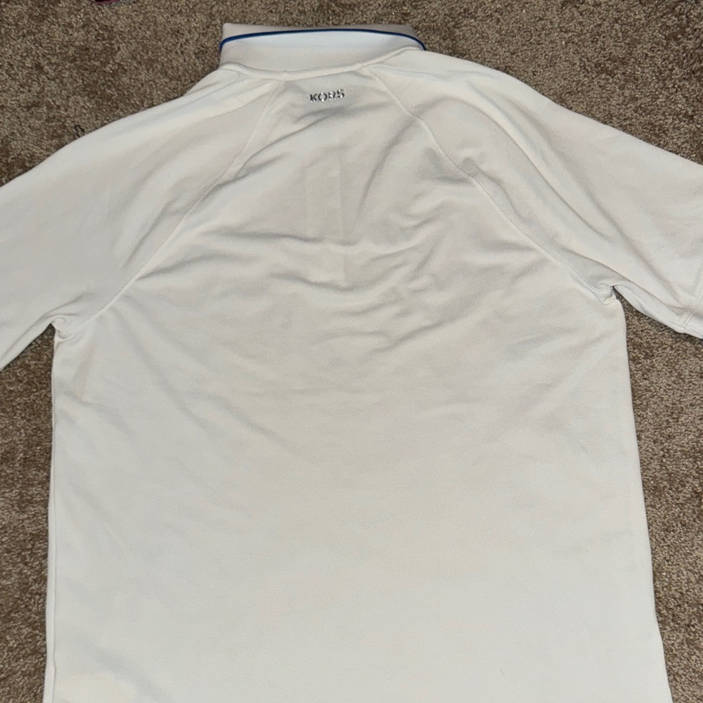Michael Kors White Polo Shirt with Blue Accents - Picture 3 of 5